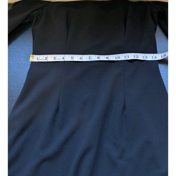Adrianna Papell Mini Dress Black Long Sleeve Classic Casual Office US Size 6 - Picture 7 of 11